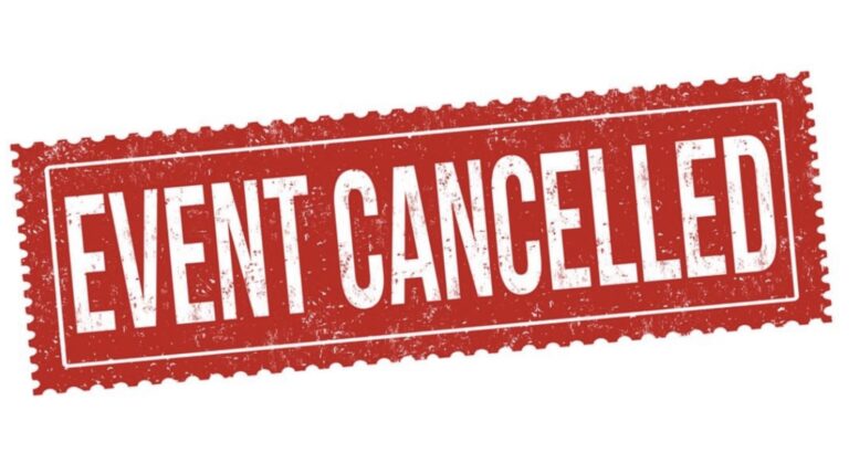THIS WEEKEND’S EVENT CANCELLED