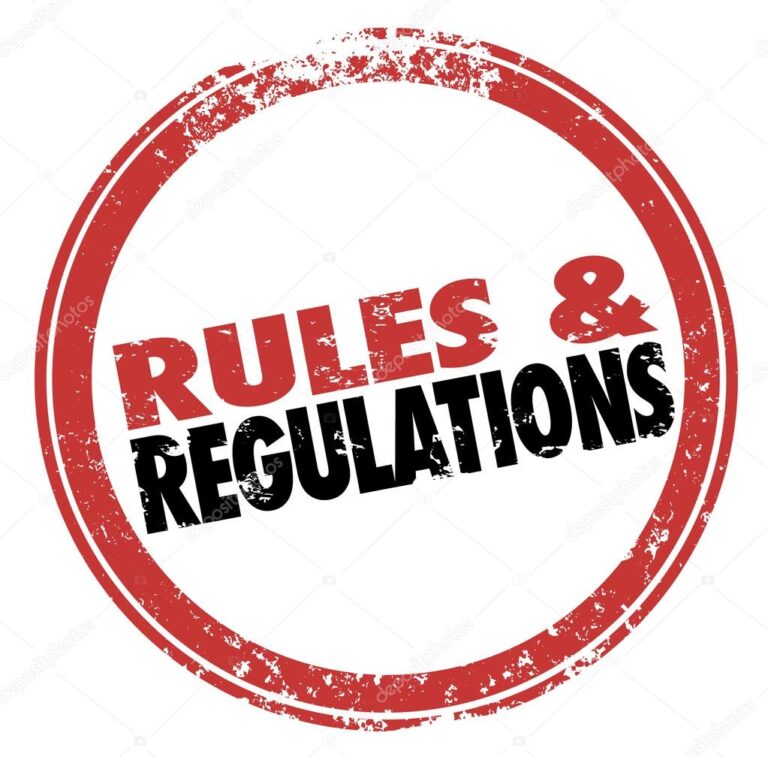 Before the fun starts this weekend, please let us take this opportunity to remind you of our regulations…